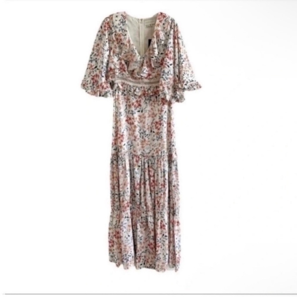 NWT Sachin + Babi Norma Floral Ruffle Maxi Gown - Picture 2 of 8